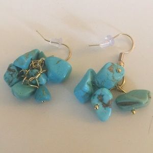 Genuine turquoise earrings